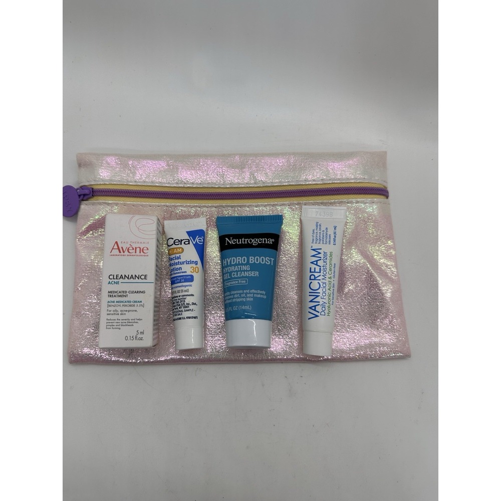 Ipsy Skincare Bag Avene‎ CeraVe Neutrogena Vanicream Acne Cleanser Moisturizer